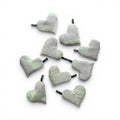Pisa Design small heart heating pillow lightgreen many