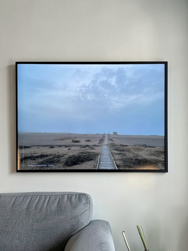 Blue see and sky Kalajoki Hiekkas&auml;rk&auml;t poster B2