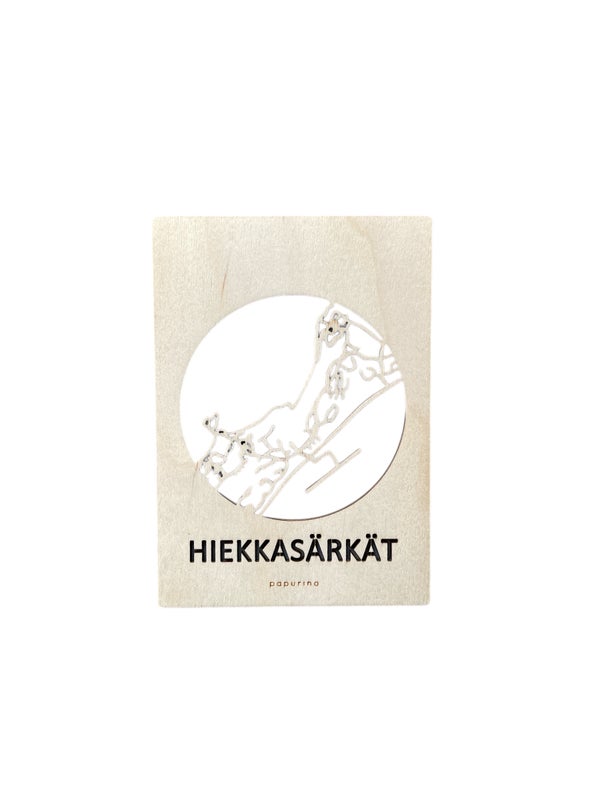 Hiekkas&auml;rk&auml;t Map Card &ndash; Wooden Postcard  (A6)